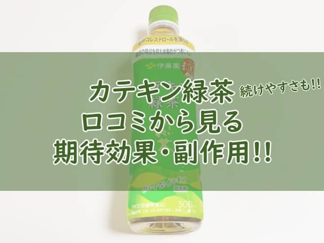 カテキン緑茶の【期待効果・副作用】を口コミから調査！